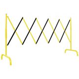 Bariera harmonijkowa nożycowa | zapora drogowa rozsuwana, czarno-żółta - Barierki tymczasowe: rodzaje i zastosowanie